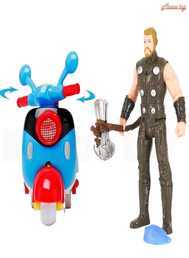 Manos Heroes Action Figure Fighter Toy and Pull Along Scooter Combo Pack - Image 3